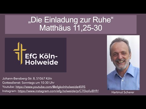 &quot;Die Einladung zur Ruhe&quot; // Matthäus 11,25-30 // Hartmut Scherer